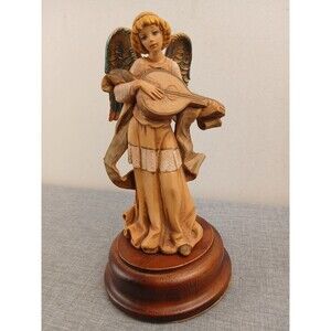 Vintage Depose Italy Simonetti Fontanini Angel Rotating Music Box Silent Nite